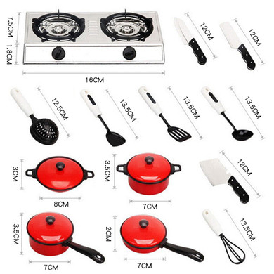 New Hot 13 Pieces Children Mini Kitchen Cookware