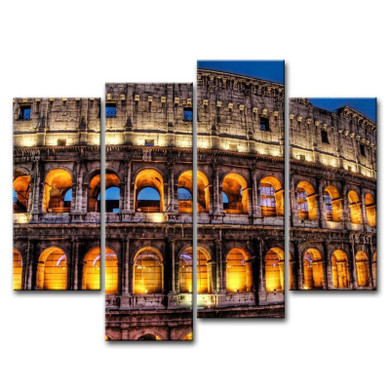 4 Piece Painting Roma Coliseum Building Wall Decorations Wall Art Picture Canvas Painting Home Decor