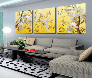 3 Piece Floral Flower Abstract Paintings Beautiful Vivid Decor Modular Picture HD Print Wall Pictures