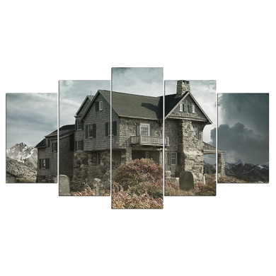 5 Pieces Wall Art Picture Gift House View Home Decoration Canvas Print Painting Living Room