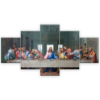 5 Panels HD Print Oil Painting The Last Supper Leonardo Da Vinci Christian Wall Pictures 5 Panels HD Print Oil Painting The Last Supper Leonardo Da Vinci Christian Wall Pictures