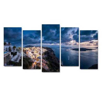 5 Pieces Canvas Art Greek Aegean Landscape Picture HD Print on Canvas