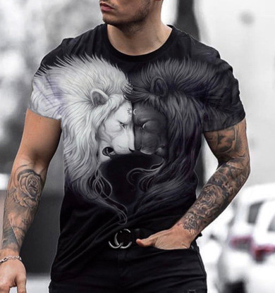 Fashion Animal Print Mens T-shirts