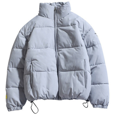 Casual Parka Coat Stand Collar Warm Thick Jacket for Men
