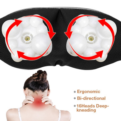 Car U-Shape Electrical Shiatsu Back Neck Shoulder Body Massager For Unisex