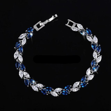 Latest Leaf Charm CZ Crystal Jewelry Bracelets Bangles