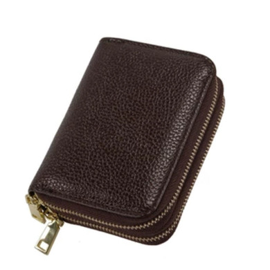 Simple PU Leather Unisex Business/Credit Card Holder & Coin Wallet