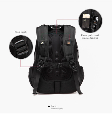 Multifunctional Water Resistant Black Computer Backpacks