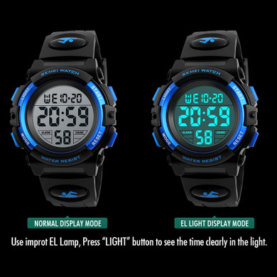 LED Digital Display Multi Functional Waterproof Kids Wristwatch