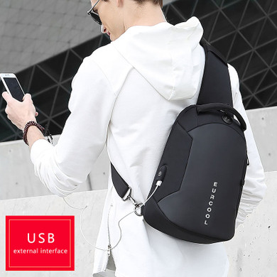 Multifunction Crossbody  USB Charging  Messengers Chest Shoulder Bag