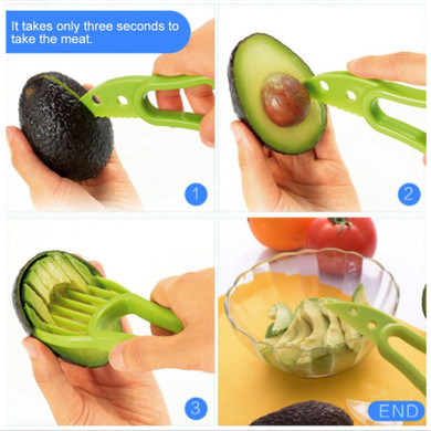 3 In 1 Avocado Fruit Vegetable Cutter Plastic Shea Corer Butter Peeler Cooking Appliances Pulp Separator Kitchen Gadget 2019 New