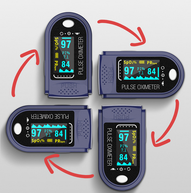 Portable Blood Oxygen Monitor Finger Pulse Oximeter