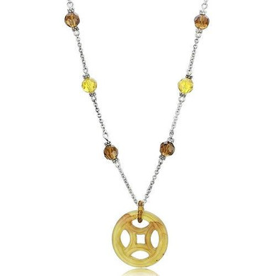 LOS027 Silver 925 Sterling Silver Necklace with