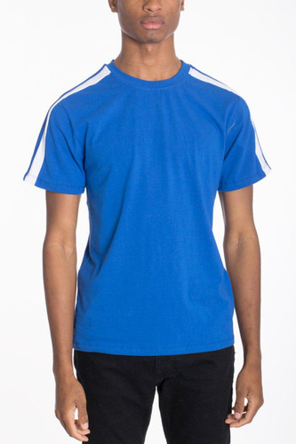 DUAL STRIPE TEE- BLUE