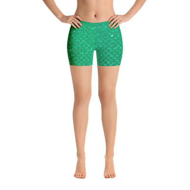 Mermaid Green Ombre  leggings, Capris and Shorts