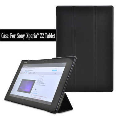 Original Leather cove Case For Sony Xperia Tablet Z2 + PC Stand Magnetic Smart Cover + Screen Protector +Stylus pen
