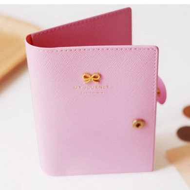High Quality Simply Travel Wallet Passport Cover Credit Business Card Holder Bowknot Passport