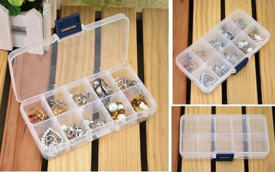 Organizer Storage Drug Box Jewelry Beads Plastic Adjustable Tool Bins Jewelry Packaging Box 10 Slot