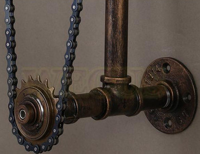 Steampunk Pedal & Gear Wall Light