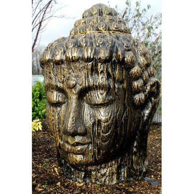 Buddha Head Motif Wood 100cm Buddha Head Motif Wood 100cm