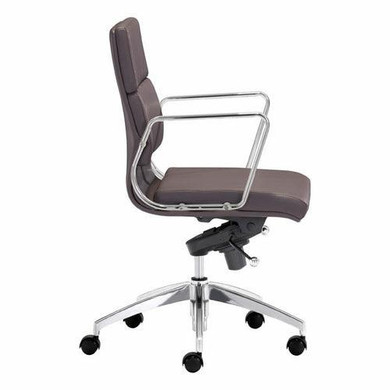 21" X 26" X 39" Espresso Leatherette Low Back