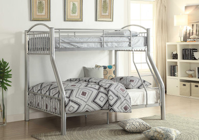 78" X 44" X 67" Twin Over Twin Black Metal Bunk