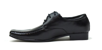 Boy's Flexible Pointy Lace Up Shoes Black