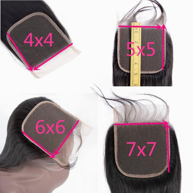 BeuMax Hairs Brazilian Human Hair Closure with Baby Hair, Kinky Curly