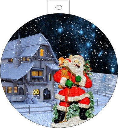 SET OF 3 SANTA CLAUS Christmas and holiday ornamentS