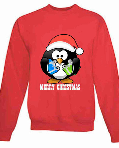 A Penguin saying merry Christmas  sweatshirt