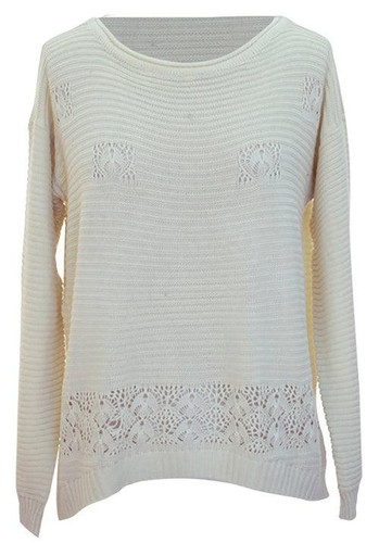 Peach Couture Womens Winter Hand Crocheted Long Sleeve Knitted Sweater