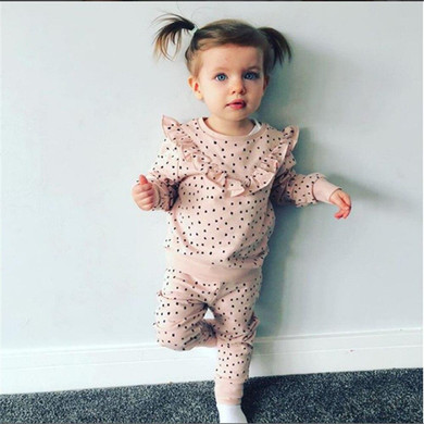 Winter Infant Baby Clothes Christmas Toddler Kids Baby Girl Polka Dot Winter Infant Baby Clothes Christmas Toddler Kids Baby Girl Polka Dot