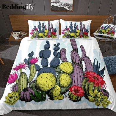 Colorful Cactus Bedding Set