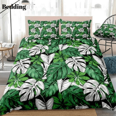 Tropical Plant Palm Leaf Bedding Set