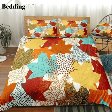 Colorful Maple Leaves Bedding Set