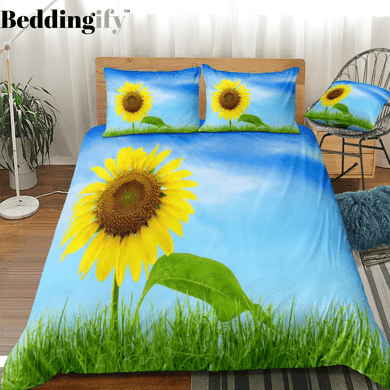Sky Sunflower Bedding Set