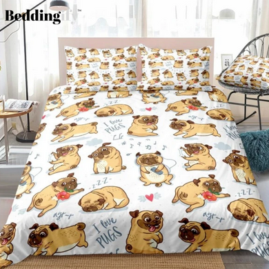 Cute Pugs Bedding Set