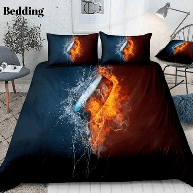 Hockey on Fire Water Bedding Set