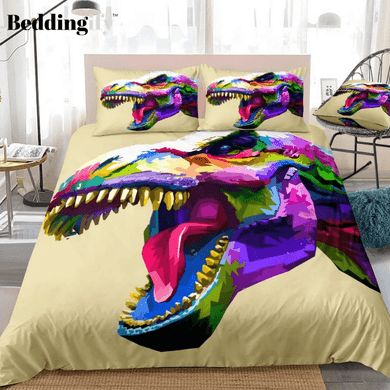 Colorful T-Rex Bedding Set