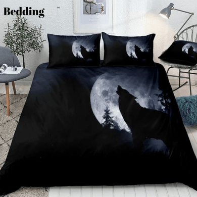 Howling Wolf Black DUBJ0035 Bedding Set