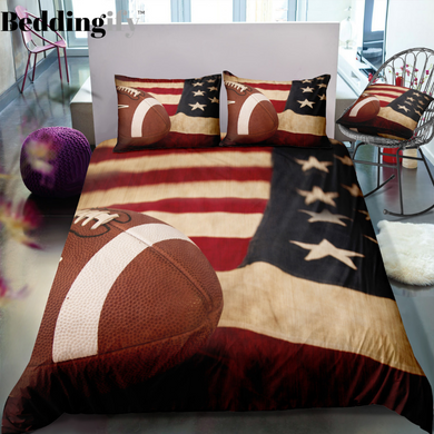 American Football Flag Bedding Set