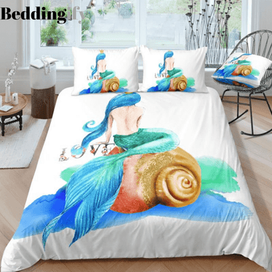 Shell and Mermaid Bedding Set