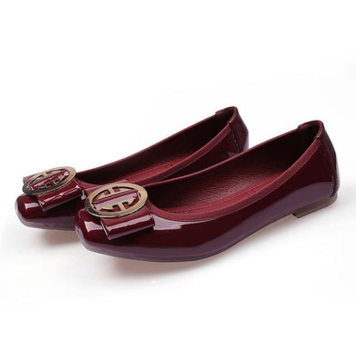 Women Fashion Flats Shoes Square Toe PU Leather Shoes Women Loafers Woman Ballet Flats Shoes Girls Cute Golden Shoe 42