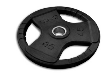 Tag Fitness Rubber Tri-Grip Olympic Plate Set