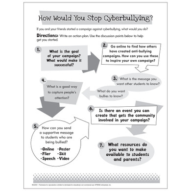 How Would You Stop Cyberbullying Activity Free Printable