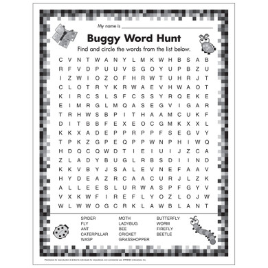 Buggy Word Hunt Worksheet Free Printable