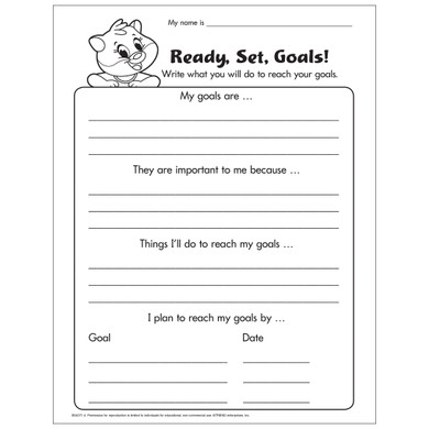 Playtime Pals™ Ready, Set, Goals! Worksheet Free Printable
