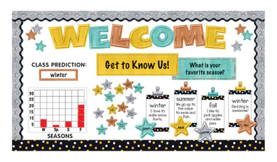 I ♥  Metal™ Wipe-Off® Welcome Bulletin Board Idea