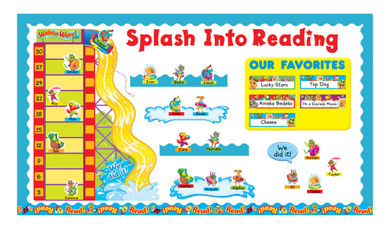 Playtime Pals™ Goal-Setting Adventures Splash Into Reading Bulletin Board Idea