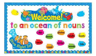 Sea Buddies® Welcome to an Ocean of Nouns Bulletin Board Idea